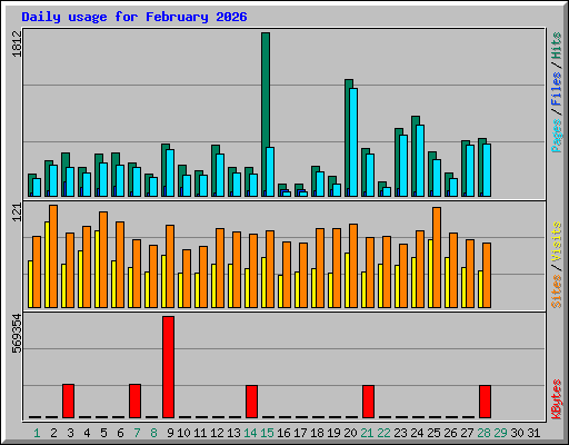 Daily usage for February 2026