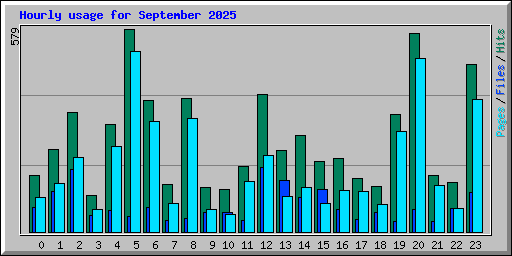 Hourly usage for September 2025
