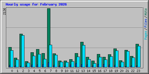 Hourly usage for February 2026